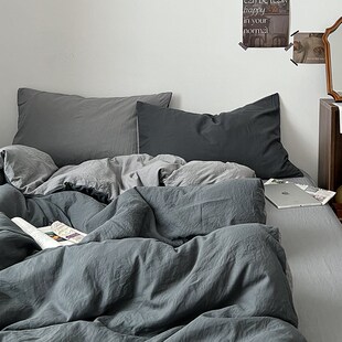 四件套纯棉全棉j床上用品磨毛被罩床单被套床笠宿舍三件套四件套