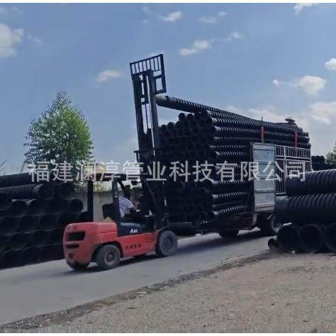 HDPE双壁波纹管塑料排水管DN600pe波纹排水排污管双臂波纹管