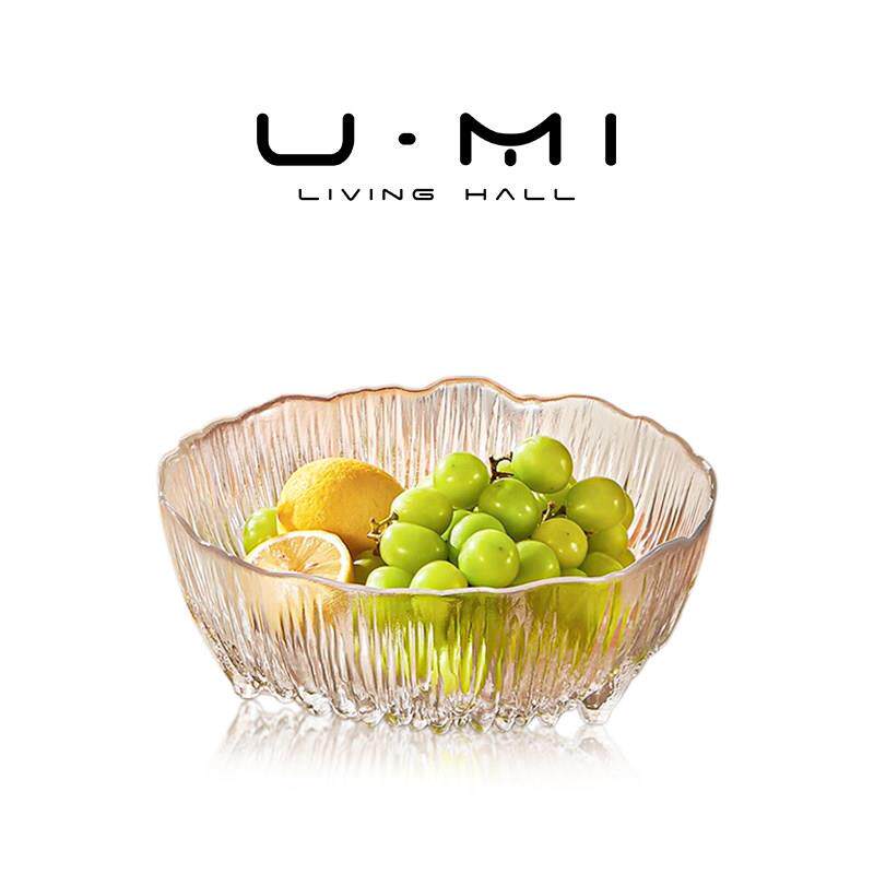 U Mi LIVING · 绽放 | 果盘轻奢玻璃果盘家用水果沙拉碗客厅茶几