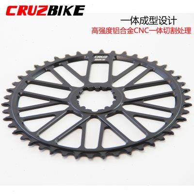 CRUZBIKE 3钉直装牙盘公路自行车GXP单盘32--48T 正负齿盘片CNC