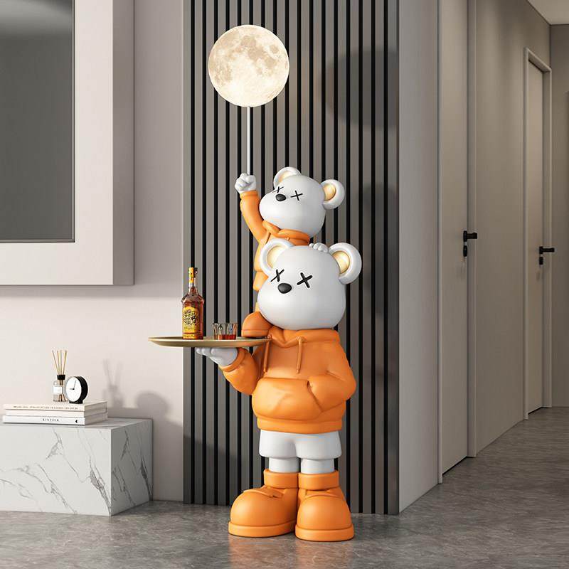 存钱罐暴力熊客厅大型落地灯摆件存钱筒高端电视柜装饰品乔迁礼物,家居饰品,落地摆件,淘宝优惠券,粉丝福利购,淘宝优惠卷