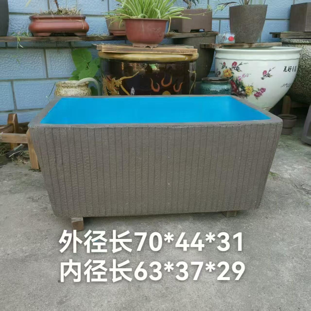 紫砂花盆长方形鱼缸水景方盆长方鱼盆长方水培水缸陶瓷花箱方缸