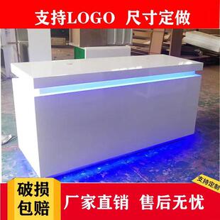 烤漆中岛展示台智能锁数码产品体验台手机展示柜发光长方形体验桌