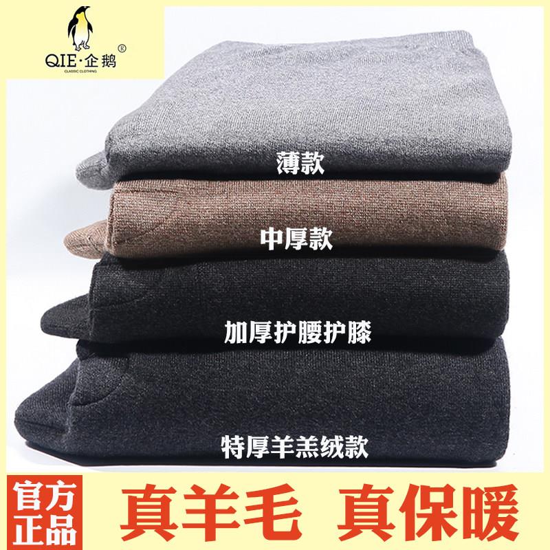 羊毛裤男士加厚保暖裤中厚针织毛线裤女士加绒羊羔绒棉裤薄款秋冬