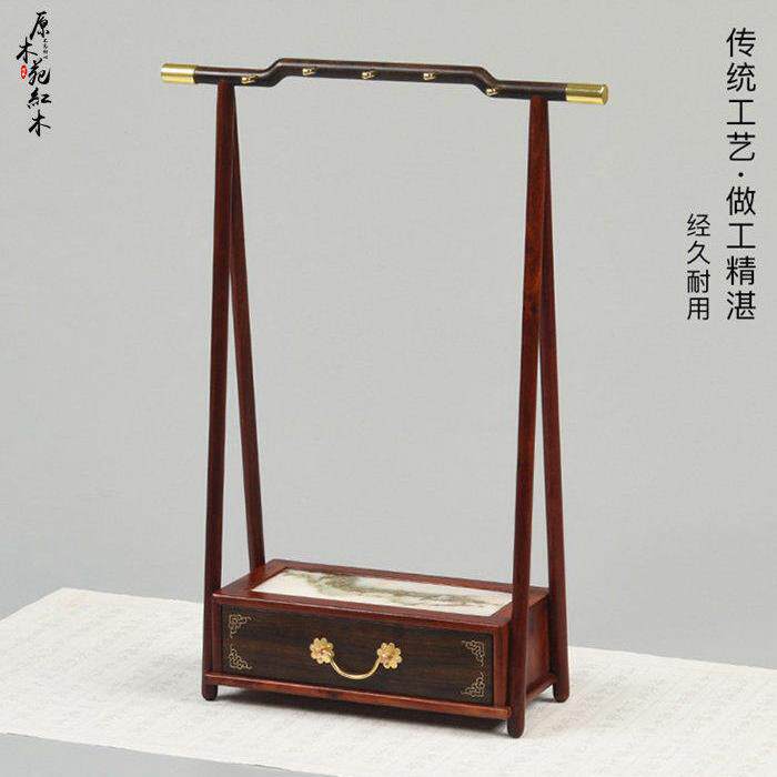文房红木笔架新中式红木毛笔架笔挂实木质创意毛笔架子笔挂摆件