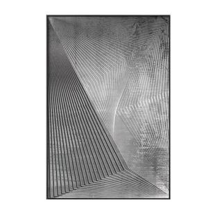 黑白装饰画客厅沙发背景墙上面的线条抽象极简工业风入户玄关挂画