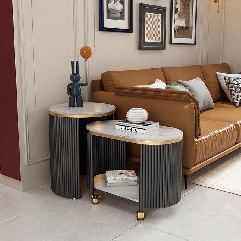 轻奢岩板沙发边几客厅可移动角几简约现代高级感小推车茶几小户型