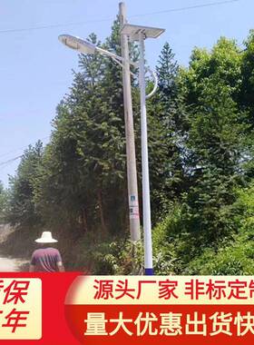 100W大功率太阳能路灯农村道路照明高亮led6米8米9米杆亮灯12小时