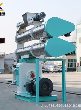 牛羊猪饲料颗粒机大型环模颗粒饲料机带蒸汽系统提高消化率