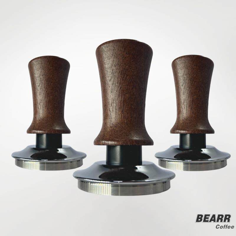 BEARR 咖啡压粉锤 水平弹力压粉器木质把手51/53/54/58MM咖啡工具
