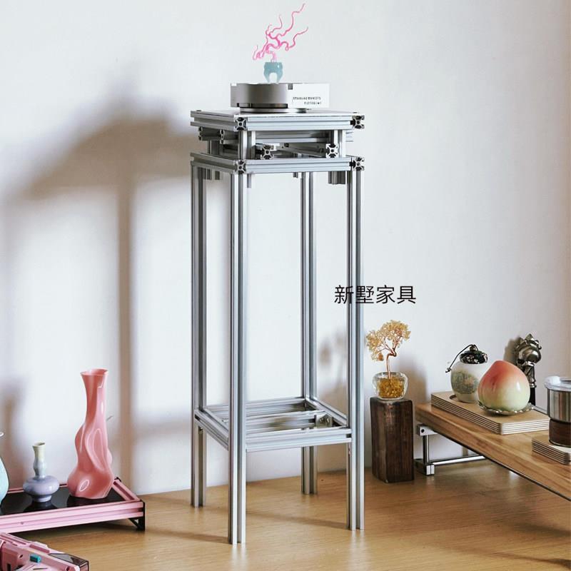 家用阳台花架落地盆栽架花台花几架铝材装饰架花瓶展示架创意架子