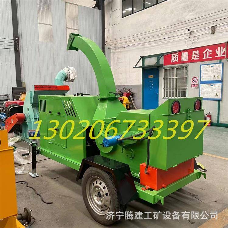 柴油木材粉碎机园林用移动式电动碎枝机干湿树枝农用秸秆粉碎机