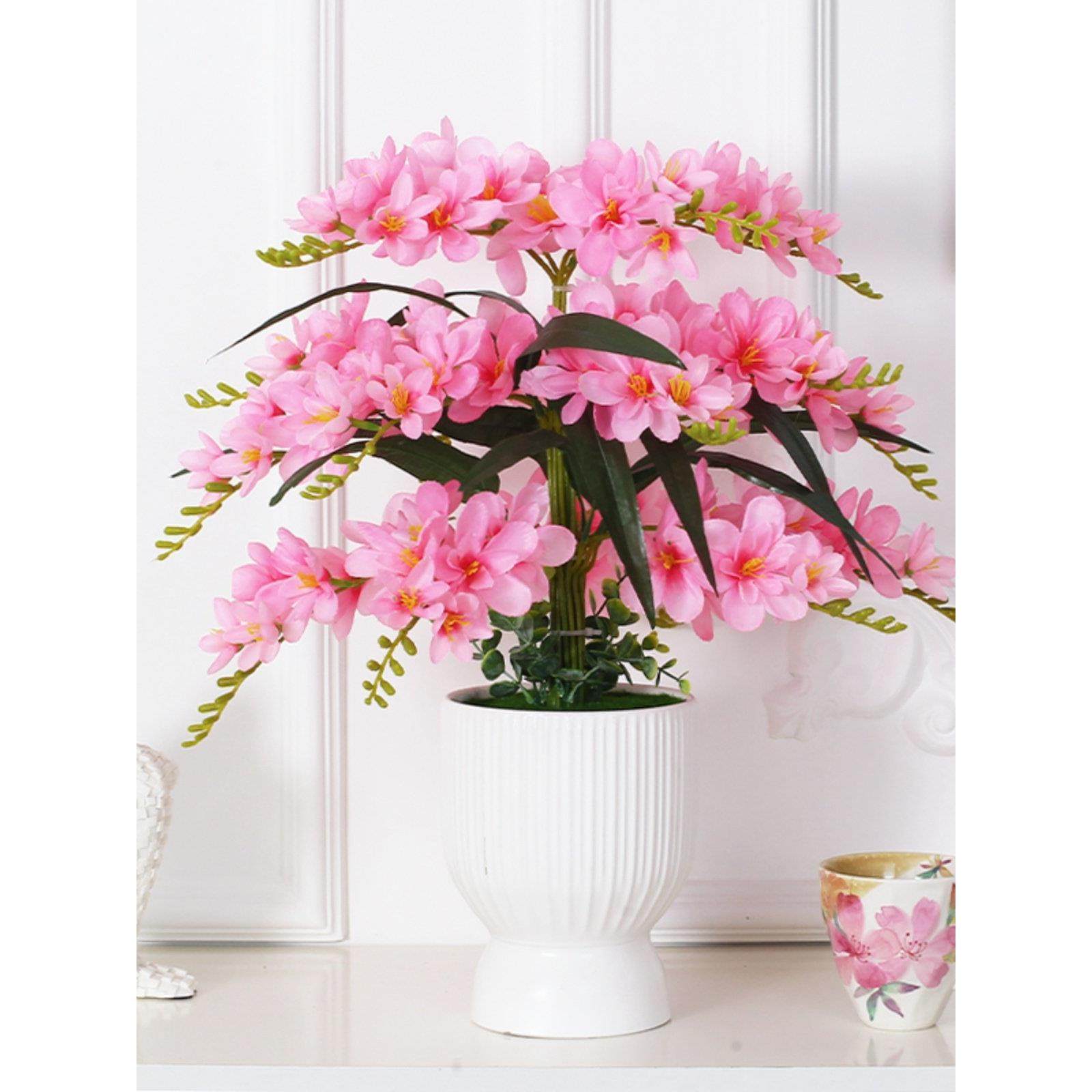 蝴蝶兰彷真花假花桌面小盆栽摆设轻奢高端客厅餐桌插花装饰花摆件