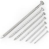 虎心304不锈钢地板钉螺纹钉磨龙骨钉1.5英寸绞钉防松防腐蚀木工钉