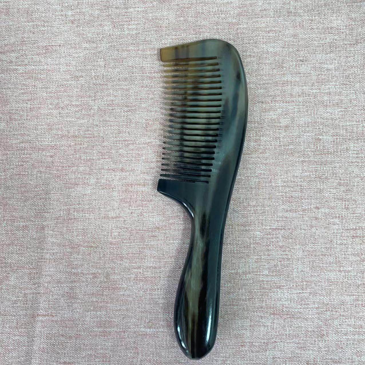 正宗牦牛角梳中号齿梳家用精品水墨画天然防静电牛角梳不退换