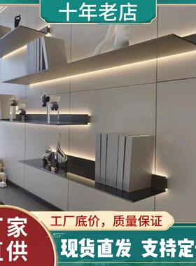 铝合金发光层板带灯LED置物架定制隔板壁挂墙上展示书架金属隔板