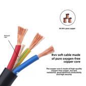 2.5 6方线阻燃室外护套线 1.5 国标电缆纯铜线软线Rvv23芯1