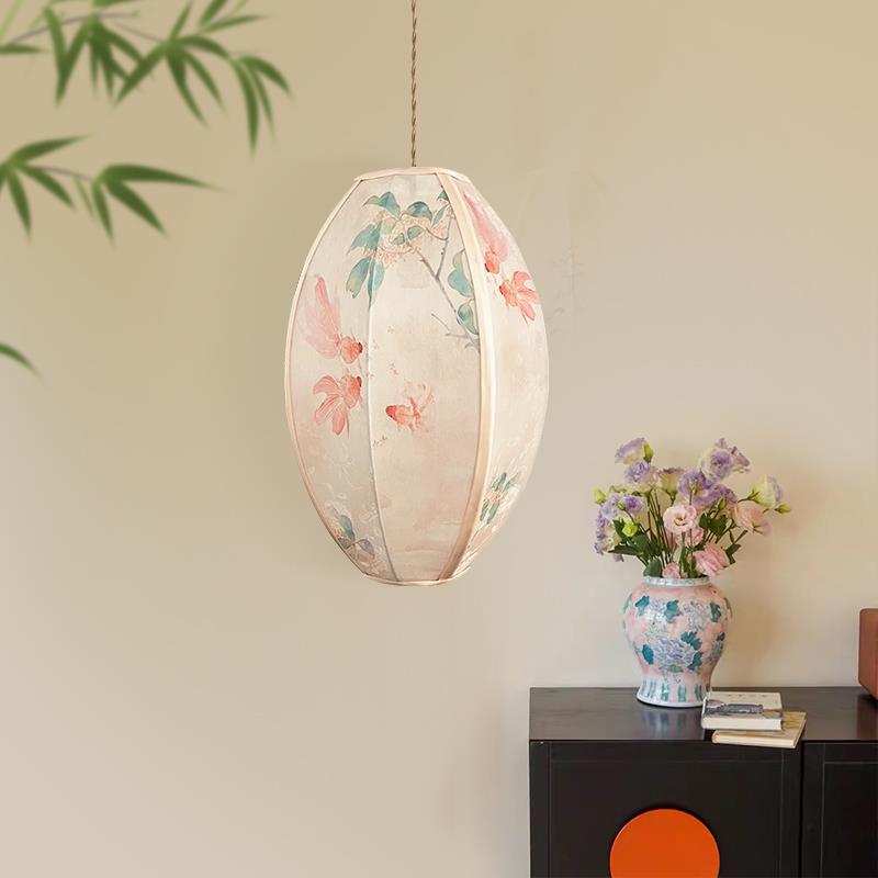 转运锦鲤卧室餐厅书房新中式中古风古风吊灯宋代美学国风餐厅灯