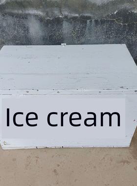 老式冰糕箱农村冰棍老箱子七八十年怀旧老物件摆件覆古旧家具道具