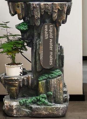 基础树脂假山流水喷泉财富风水轮客厅办公室鱼缸水景花架装饰支架