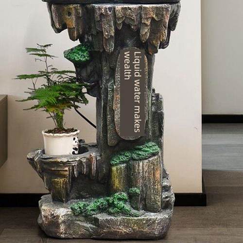 基础树脂假山流水喷泉财富风水轮客厅办公室鱼缸水景花架装饰支架