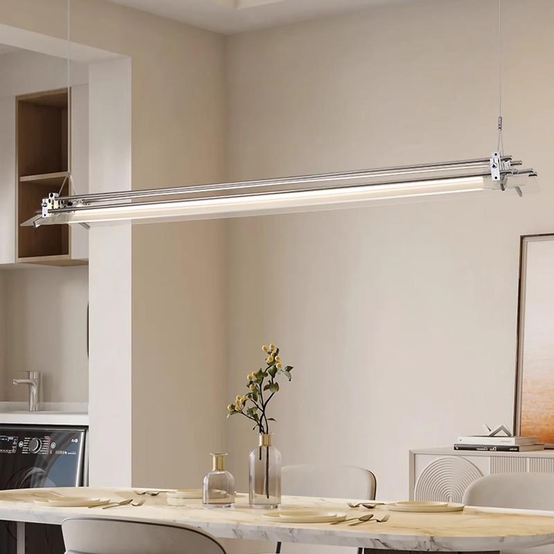 包豪斯一字饭厅吧台光轴吊灯设计师展厅咖啡厅办公室极简长条灯具