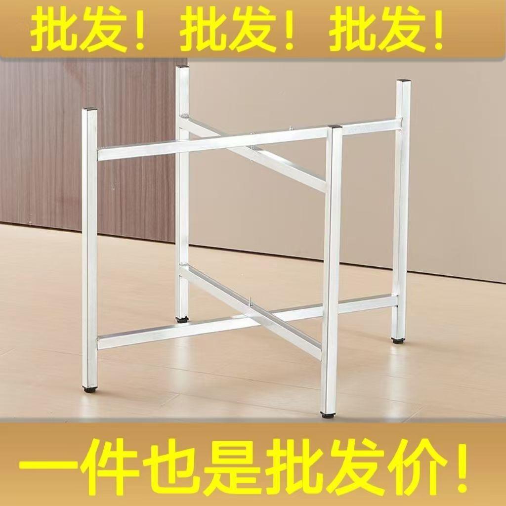 简易大圆桌架可折叠铁艺桌腿支架桌脚不锈钢桌脚架餐桌折叠桌架子