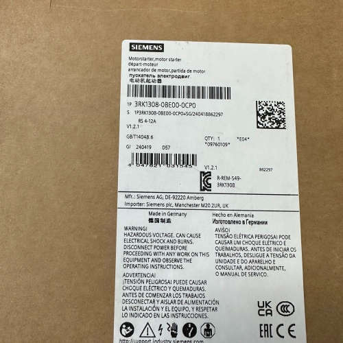 议价电动机起动器，型号3RK1308-0BE00-0CP0