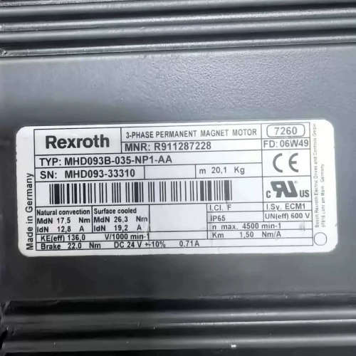 力士乐伺服电机MHD093B-035-NP1-AA 议价