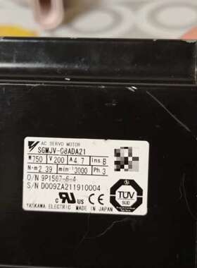 议价安川伺服电机SGMJV-08ADA21，750W功率，200