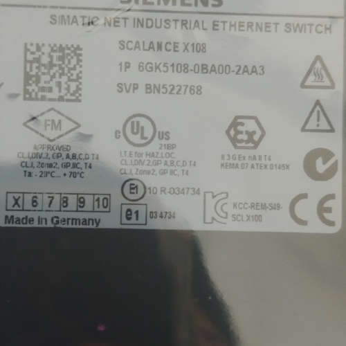 议价工业以太网交换机SCALANCE X108，型号6GK