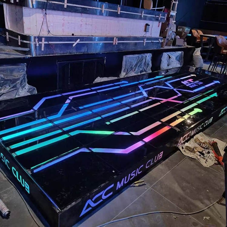七彩爆闪弹簧地台闹吧烤吧声控全彩地颤舞台ktv 酒吧蹦迪台