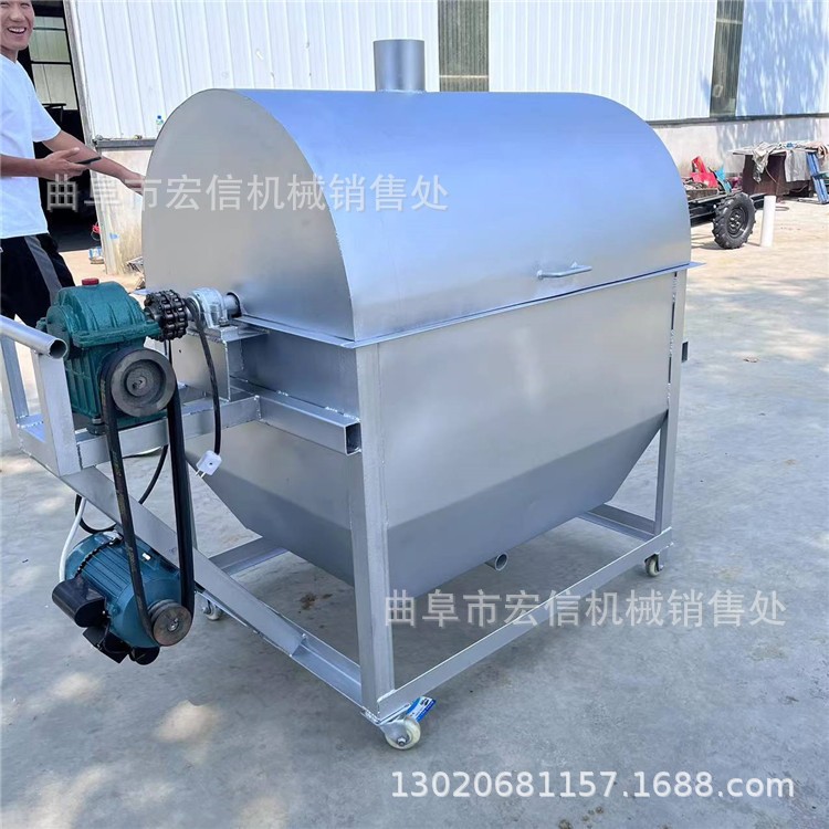 304不锈钢材质炒货机 立式电加热炒货机 板栗瓜子煤气加热翻炒机