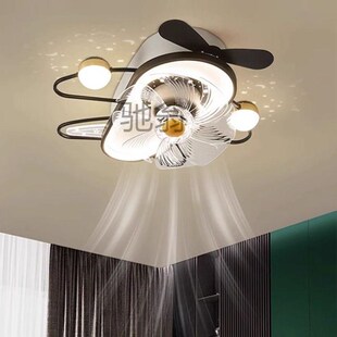 j平儿童房吸顶灯全光谱护眼飞机风扇灯男孩房间灯具现代简约卧室
