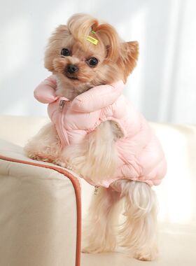 宠物服装狗狗衣服两脚羽绒服冬季保暖棉服小型犬马甲背心现货
