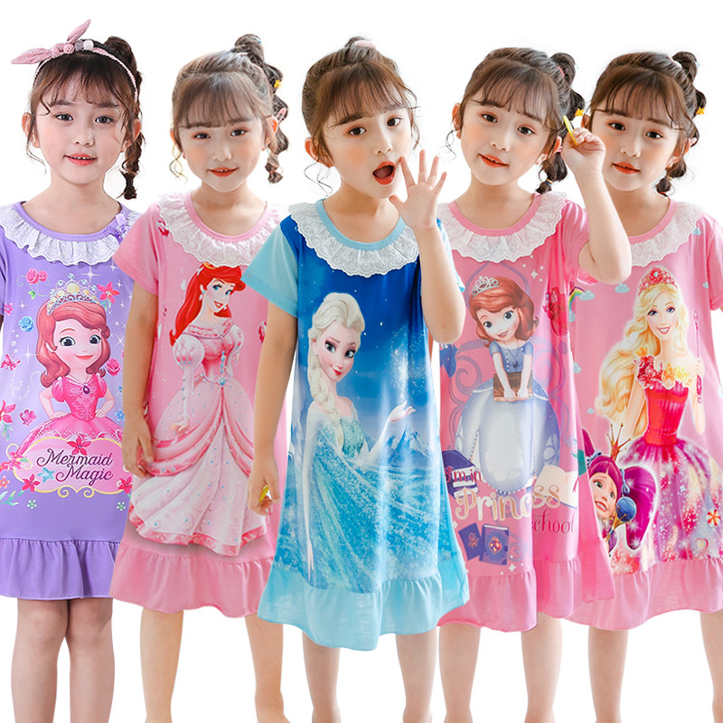 夏季儿童睡裙小女孩纯棉短袖薄款可爱公主宝宝女童睡衣卡通家居服,童装/婴儿装/亲子装,家居裙/睡裙,淘宝优惠券,粉丝福利购,淘宝优惠卷