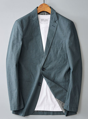 春新款西装男士商务休闲便服单件棉质抗皱韩版西服大码高品质外套