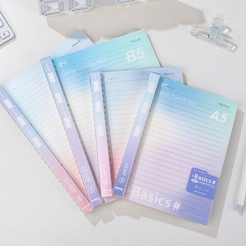 小清新A5Bi5可拆卸线圈活页纸可拆横线记事学生作业本