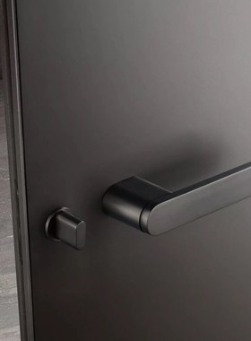 极简生态网红门锁静音黑灰色卧室内门锁现代简约门把手磁吸分体锁