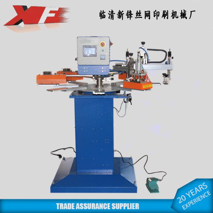 山东厂家2色8工位T恤印刷机商标印刷唛头机