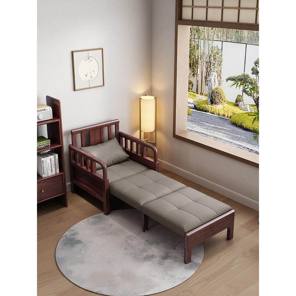 单人折叠沙发床一体式实木伸缩滑动床多功能小公寓2025新款