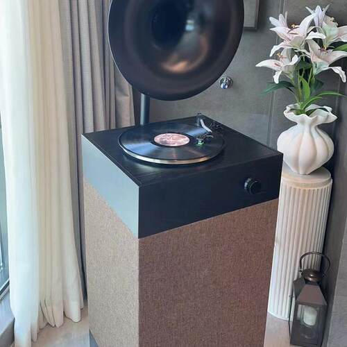 留声机专业级轻奢现代客厅家用唱片机复古摆件蓝牙音响黑胶唱片机
