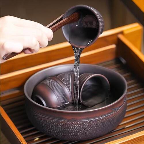 原矿紫陶茶洗大号笔洗家用水洗水盂茶杯盆器皿果盘盆紫砂功夫茶具