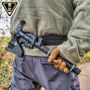 责武户外消防锤型战术斧套 装备防身生存工兵斧快拔设计