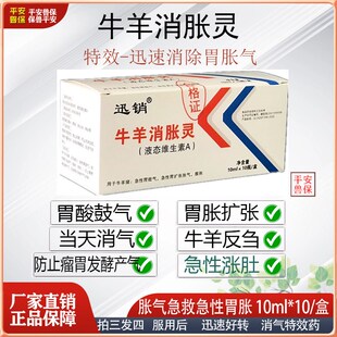 兽用消气灵牛羊消胀灵急性胃鼓气胀气胃扩张食欲不振Y反刍四胃动