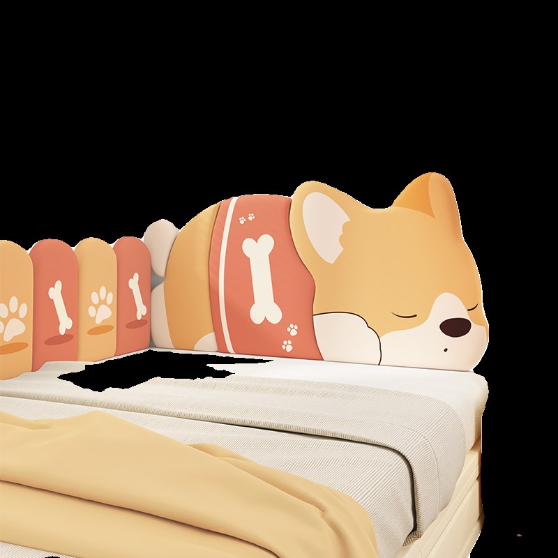 榻榻米墙围软包儿童房男孩女孩可爱动物床L头板靠背垫防撞挡板护
