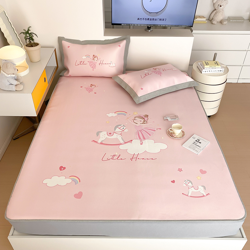 婴儿童凉席1.2夏季1.5女童上下铺1.8冰丝床M笠款1.35子母床席子1