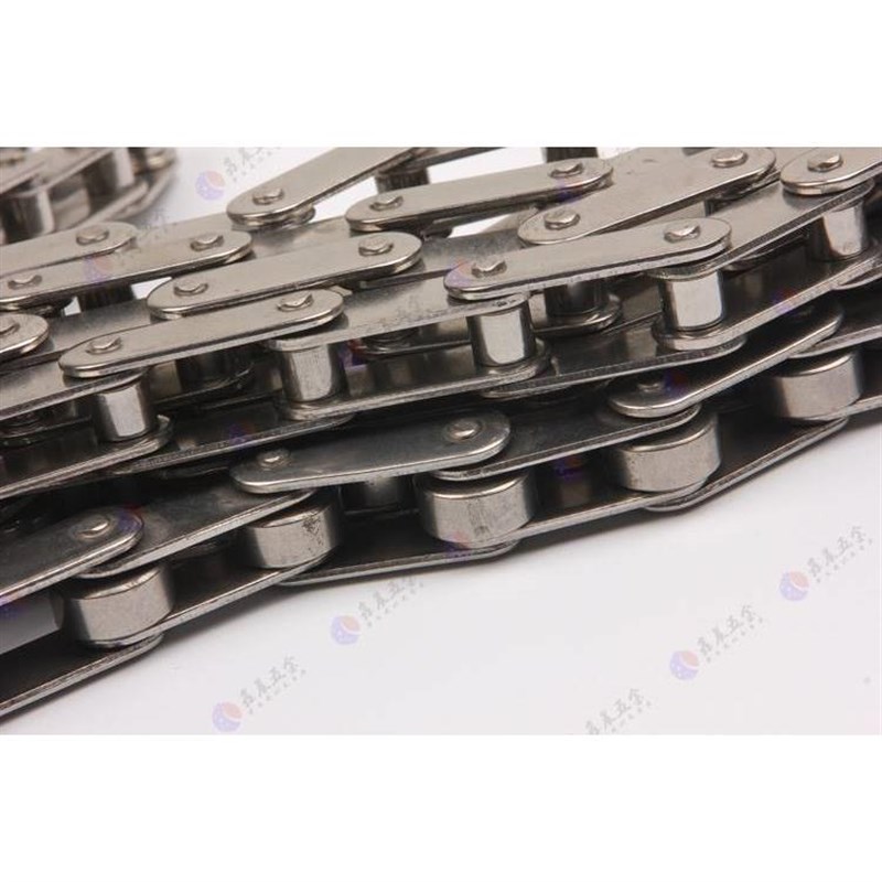 304不锈钢双节距传动链条输送链D大滚珠小滚珠链条工业滚子链条