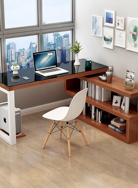 转角书桌家用f卧室电脑桌台式拐角双人L型办公桌简易学生写字桌子