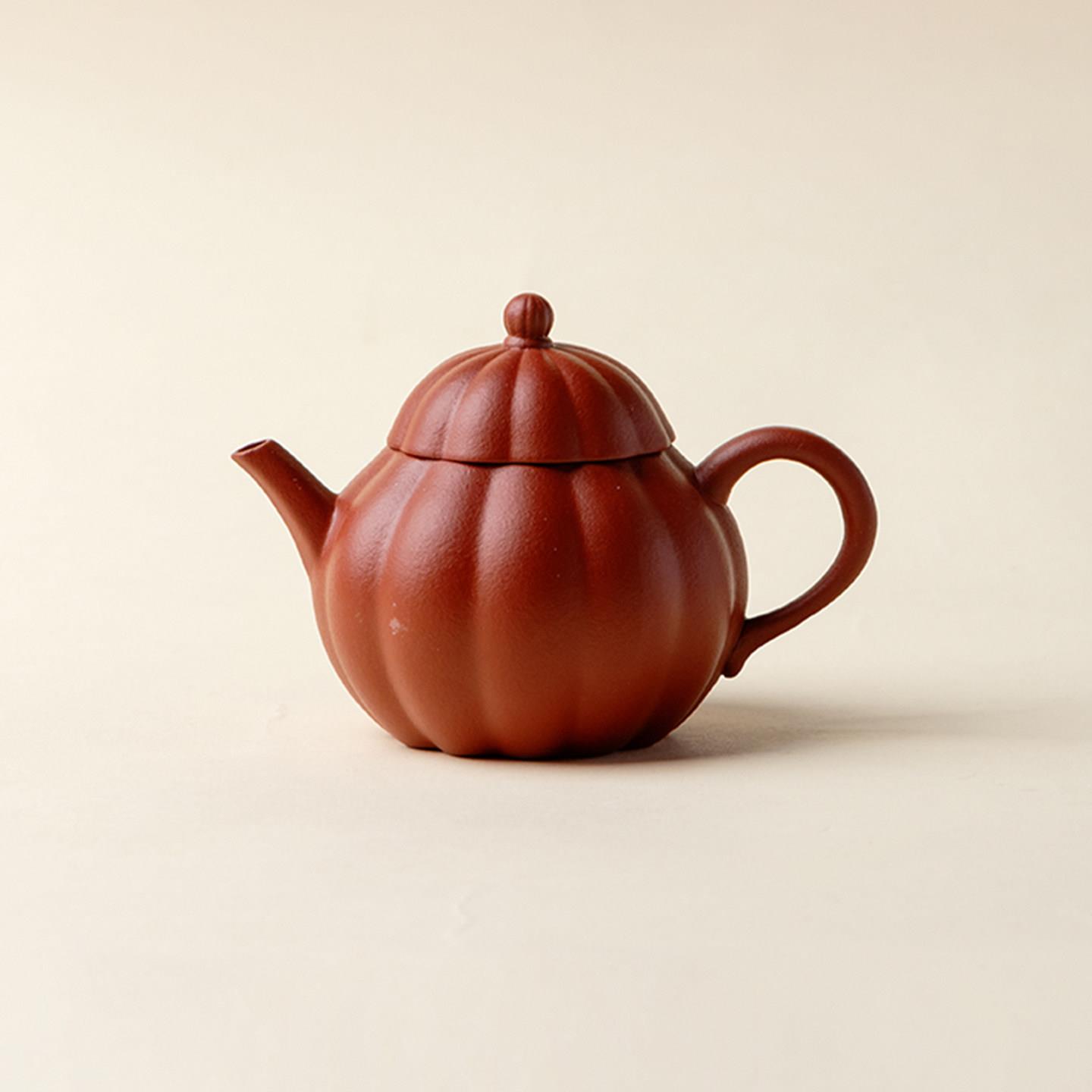 原矿朱泥茶壶瓜棱壶大红袍紫砂壶南瓜壶中式功夫茶具茶室泡茶壶礼